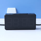 Max Led Digital Alarm Clock USB Port/Battery Operated Alarm Clocks Bedside Black