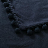 Max 2 Pcs Purely Solid Color Sofa Bed Throw Pillow Cover 51x92cm Dark Blue