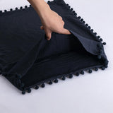 Max 2 Pcs Purely Solid Color Sofa Bed Throw Pillow Cover 51x92cm Dark Blue