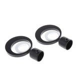 Max 2xCurtain Rod Heads Cap Drape Pole Ends 3D Black_10x6.5x2.2cm