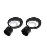Max 2xCurtain Rod Heads Cap Drape Pole Ends 3D Black_10x6.5x2.8cm