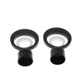 Max 2xCurtain Rod Heads Cap Drape Pole Ends 3D Black_10x6.5x2.8cm