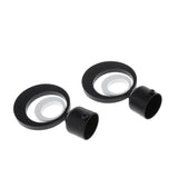 Max 2xCurtain Rod Heads Cap Drape Pole Ends 3D Black_10x6.5x2.8cm