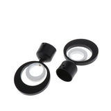 Max 2xCurtain Rod Heads Cap Drape Pole Ends 3D Black_10x6.5x2.8cm