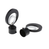 Max 2xCurtain Rod Heads Cap Drape Pole Ends 3D Black_10x6.5x2.8cm