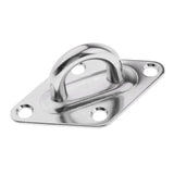Max 2Pcs 304 Stainless Steel Diamond Pad Eye Plate Durable for Wall Mount Hook