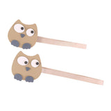 Max 2x Wooden Cartoon Chick Curtain Tiebacks Magnetic Bulckle Clip Gray