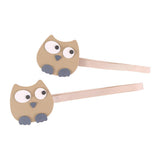 Max 2x Wooden Cartoon Chick Curtain Tiebacks Magnetic Bulckle Clip Gray