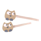 Max 2x Wooden Cartoon Chick Curtain Tiebacks Magnetic Bulckle Clip Gray