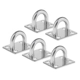 5pcs M5 Wall /Ceiling Hook Stainless Steel Pad Eye Plate Marine Boat Rigging