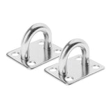 2pcs M10 Wall Ceiling Hook Stainless Steel Pad Eye Plate Marine Boat Rigging