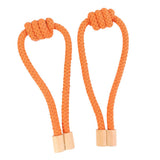 Max 1 Pair of Modern Knotted Curtain Tiebacks Holdback with Magnetic Orange