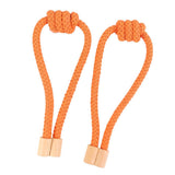 Max 1 Pair of Modern Knotted Curtain Tiebacks Holdback with Magnetic Orange