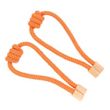 Max 1 Pair of Modern Knotted Curtain Tiebacks Holdback with Magnetic Orange