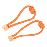 Max 1 Pair of Modern Knotted Curtain Tiebacks Holdback with Magnetic Orange