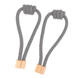 Max 1 Pair of Modern Knotted Curtain Tiebacks Holdback with Magnetic Blue