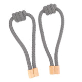 Max 1 Pair of Modern Knotted Curtain Tiebacks Holdback with Magnetic Blue