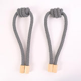 Max 1 Pair of Modern Knotted Curtain Tiebacks Holdback with Magnetic Blue