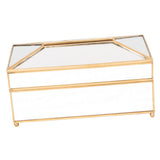 Max Tissue Box Cover Geometric Transparent Glass Home Decor Coffee Table Tray