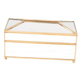 Max Tissue Box Cover Geometric Transparent Glass Home Decor Coffee Table Tray