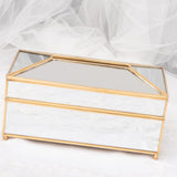 Max Tissue Box Cover Geometric Transparent Glass Home Decor Coffee Table Tray