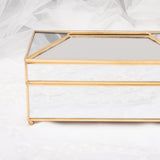 Max Tissue Box Cover Geometric Transparent Glass Home Decor Coffee Table Tray