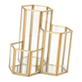 Max Maxb 3 Slot Desk Pencil Holder Stand Pen Case Container Home School Hexagon Pot