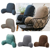 Max Cotton Reading Pillow for Bed Back Support Large Bed Rest Pillow Blue