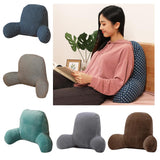 Max Cotton Reading Pillow for Bed Back Support Large Bed Rest Pillow Blue