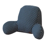 Max Cotton Reading Pillow for Bed Back Support Large Bed Rest Pillow Blue