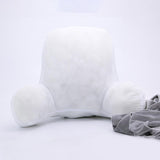 Max Cotton Reading Pillow for Bed Back Support Large Bed Rest Pillow Blue