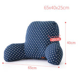 Max Cotton Reading Pillow for Bed Back Support Large Bed Rest Pillow Blue