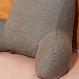 Max Cotton Reading Pillow for Bed Back Support Large Bed Rest Pillow Light Brown