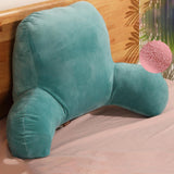 Max Cotton Reading Pillow for Bed Back Support Large Bed Rest Pillow Green