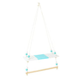 Max Wooden Handicraft Pine Single-layer Partition Shelf + Clothes Hanger Green