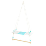 Max Wooden Handicraft Pine Single-layer Partition Shelf + Clothes Hanger Green
