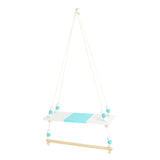 Max Wooden Handicraft Pine Single-layer Partition Shelf + Clothes Hanger Green