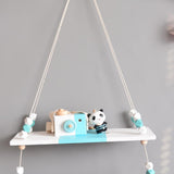 Max Wooden Handicraft Pine Single-layer Partition Shelf + Clothes Hanger Green
