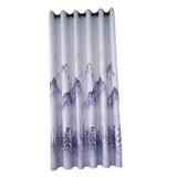 Max Punching Thicken Printing Curtain Blackout Drapes100x200cm Blue landscape