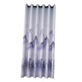 Max Punching Thicken Printing Curtain Blackout Drapes100x200cm Blue landscape
