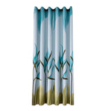 Max Punching Thicken Printing Curtain Blackout Drapes100x200cm Blue lily