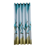Max Punching Thicken Printing Curtain Blackout Drapes100x200cm Blue lily