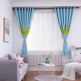 Max Punching Thicken Printing Curtain Blackout Drapes100x200cm Blue fruit bike
