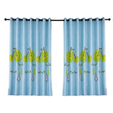 Max Punching Thicken Printing Curtain Blackout Drapes100x200cm Blue fruit bike