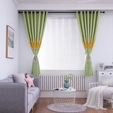 Max Punching Thicken Printing Curtain Blackout Drapes100x200cm Green fruit bike