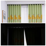 Max Punching Thicken Printing Curtain Blackout Drapes100x200cm Green fruit bike