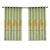 Max Punching Thicken Printing Curtain Blackout Drapes100x200cm Green fruit bike