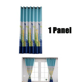 Max Embroidery Rod Pocket Curtain Panel Giraffe_2