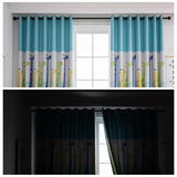 Max Embroidery Rod Pocket Curtain Panel Giraffe_2
