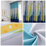 Max Embroidery Rod Pocket Curtain Panel Giraffe_2
